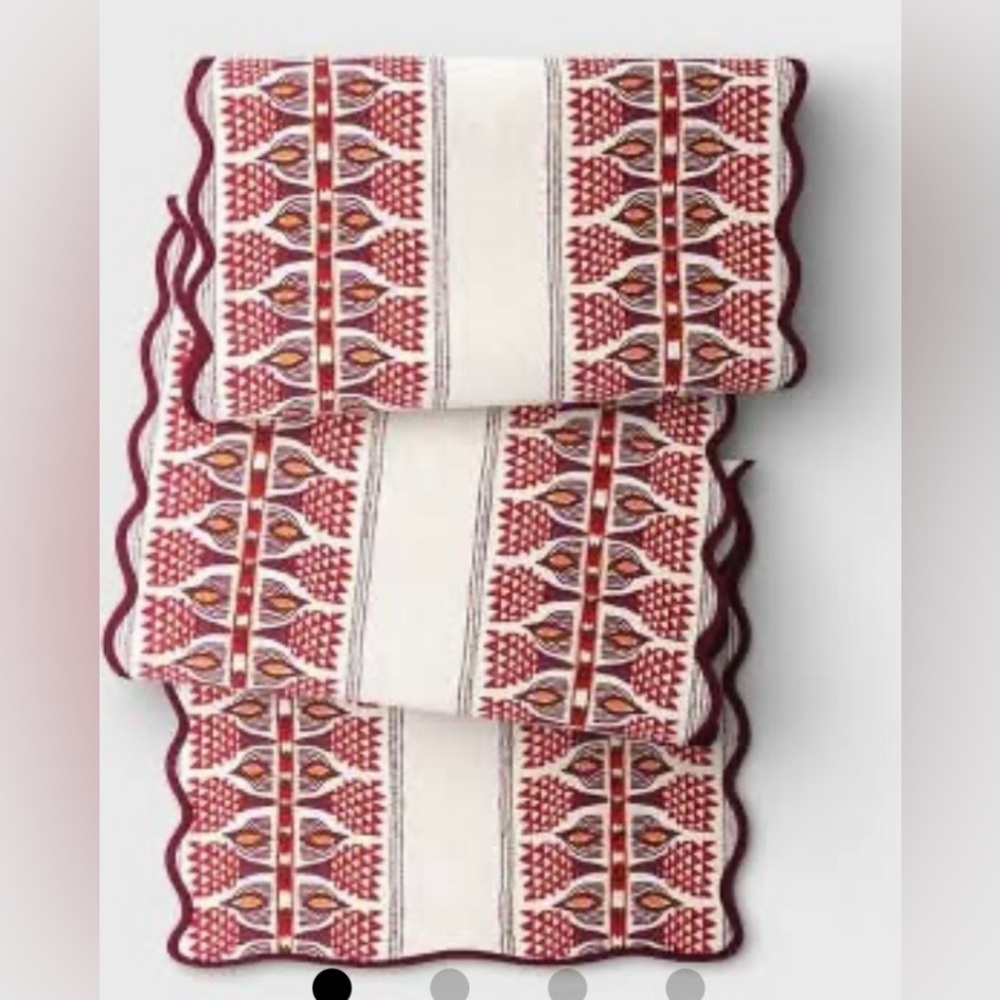 Threshold Table Runner With Scallop Edge